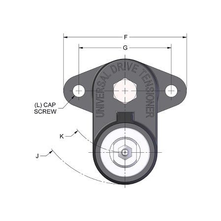 Brewer Machine & Gear Base Mounted Tensioner, Medium, 3/4-10 GSM-3/4-10